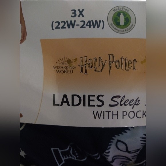 Harry Potter Sleepwear Joggers WOMEN'S Size 3X (22W-24W) WITH POCKETS - Picture 3 of 10